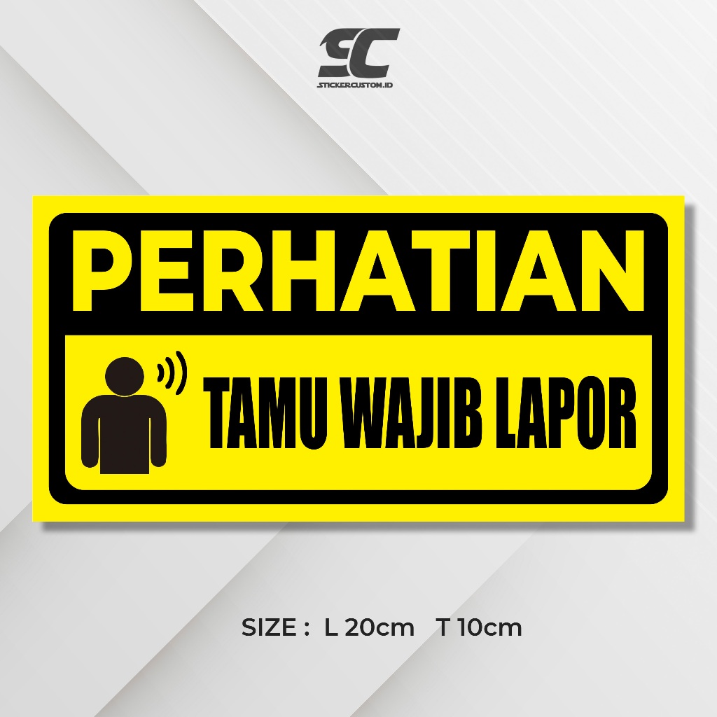 

Sticker VINYL TAMU WAJIB LAPOR