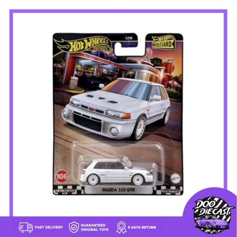 Hot Wheels Premium Boulevard Mazda 323 GTR Putih
