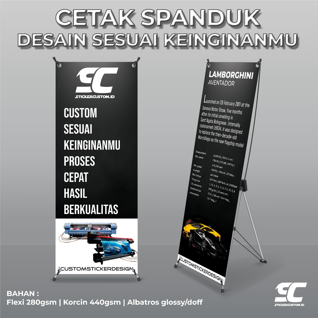 

X BANNER CUSTOM SESUAI KEINGINAN 60X160CM