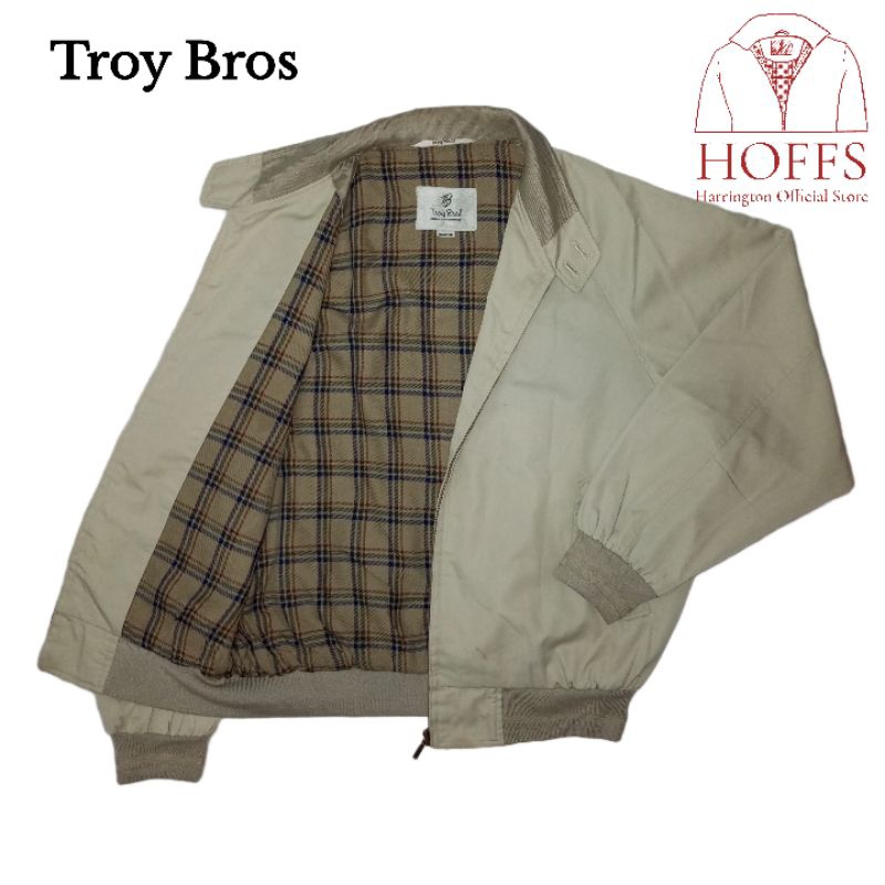 Troy Bros Harrington Jacket Cream M 1TRYBRSCKLTRL