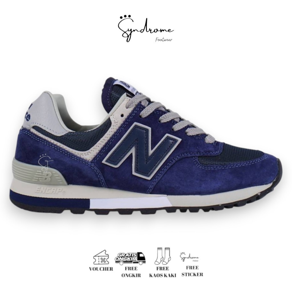 NEW BALANCE 576 NAVY ORIGINAL BNIB FULL TAG  SUEDE LEATHER SIZE 39-44 SEPATU NB SNEAKERS PRIA