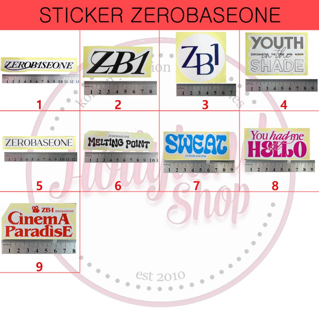 

Sticker Zerobaseone zb1 (5pcs Sticker) Unofficial