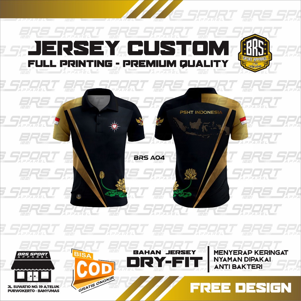 kaos jersey psht satu abad kerah polo custom murah kualitas premium full printing
