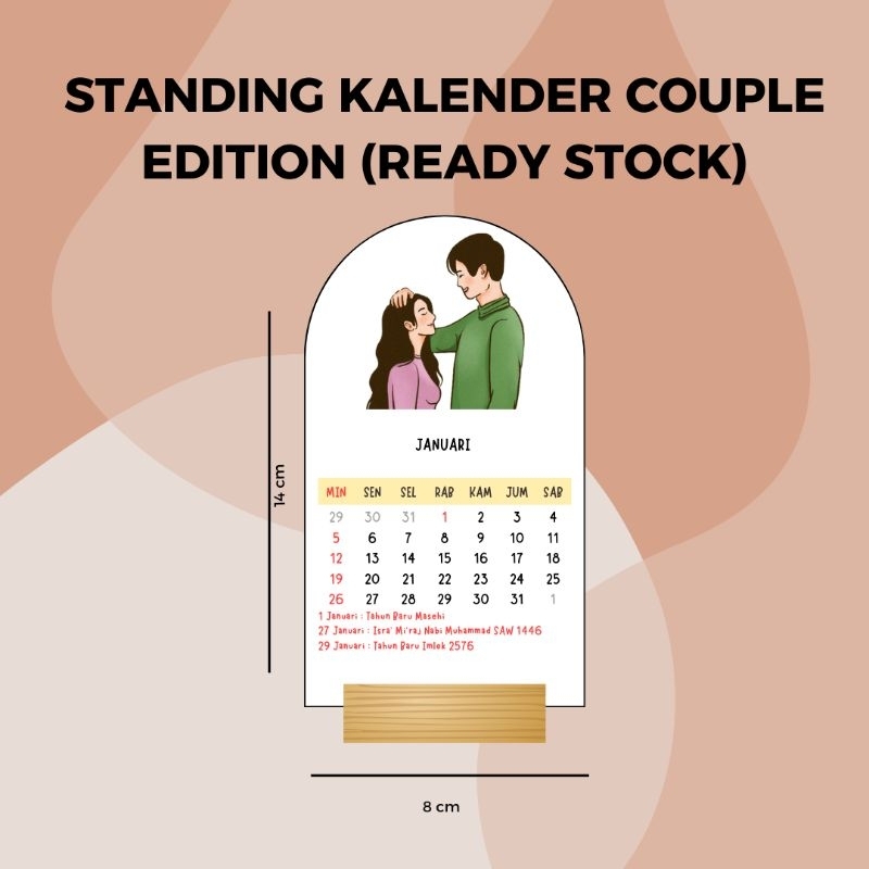 

Kalendee 2025-Standing Calendar-Easle Kayu (Ready Stock)