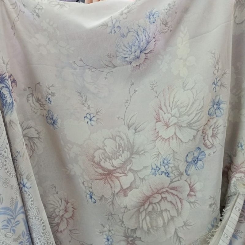 kain sifon motif bunga etnik - kain sifon motif - kain sifon meteran - kain sifon - ant