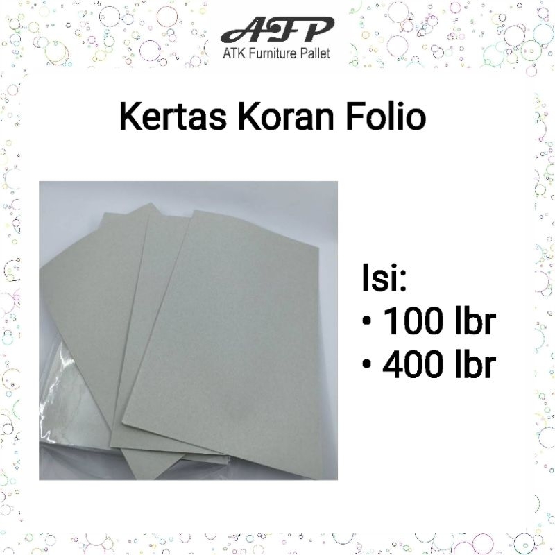 

Kertas Koran Folio Stensil Buram F4 100 400 Lembar