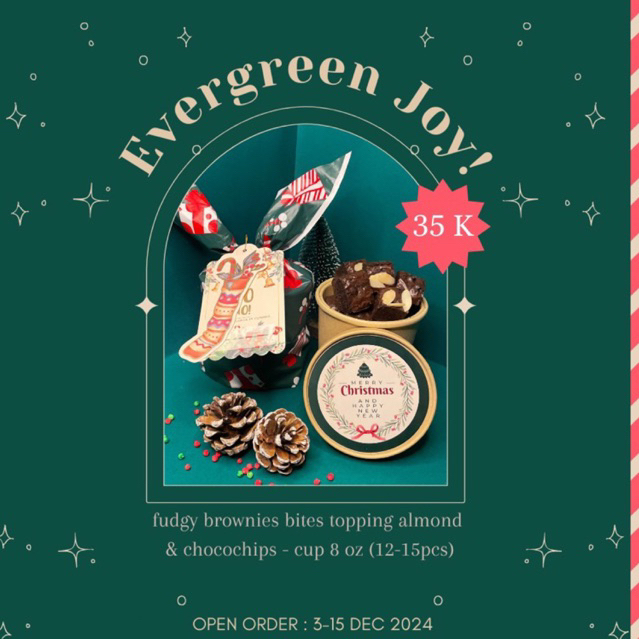 

HAMPERS NATAL BROWNIES BITES - EVERGREEN JOY