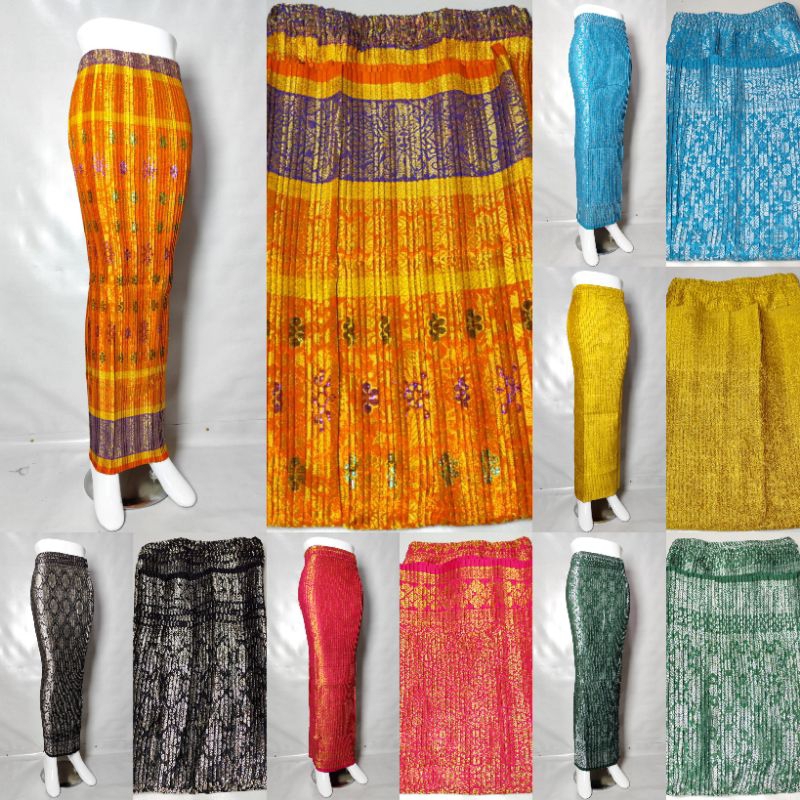 rok songket plisket // rok plisket songket  // rok plisket span // bawahan kebaya  // rok kebaya