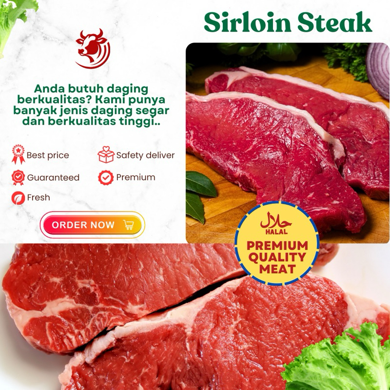 

Daging Sapi Sirloin Steak Lokal 500gr 1kg