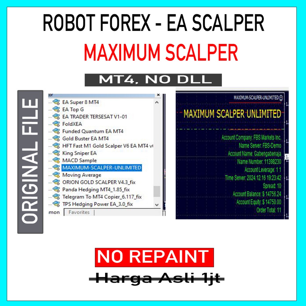 ROBOT FOREX - EA MAXIMUM SCALPER UNLIMITED PROFITABLE
