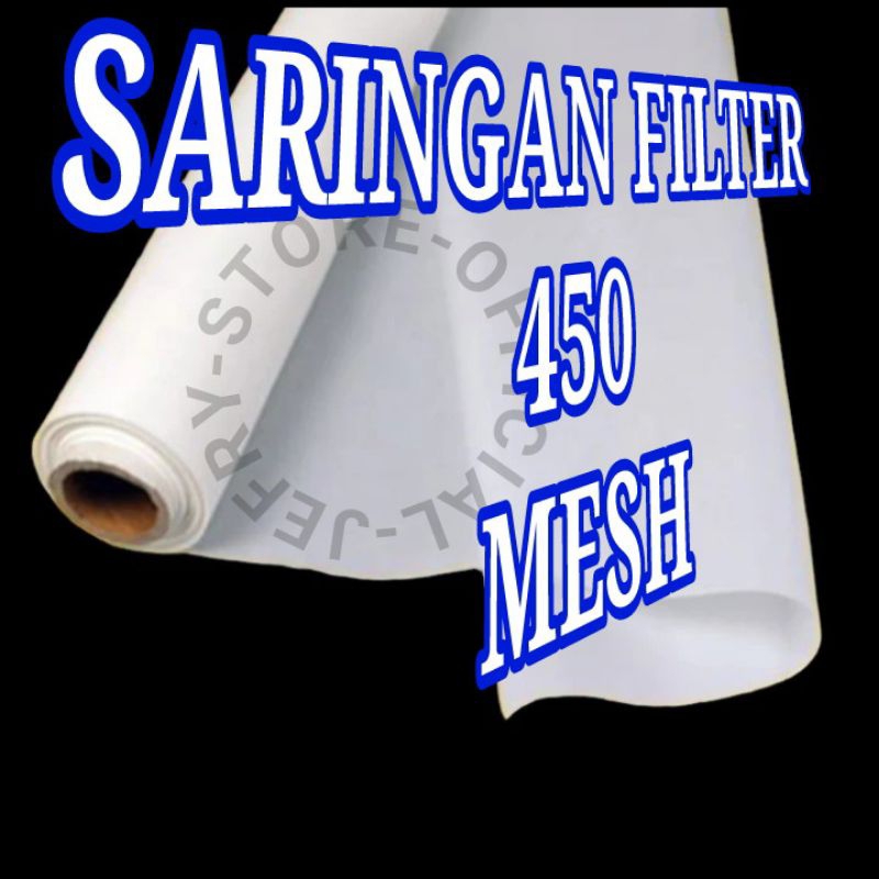 kain saringan filter mesh 450,filter udara,debu,polusi,dll