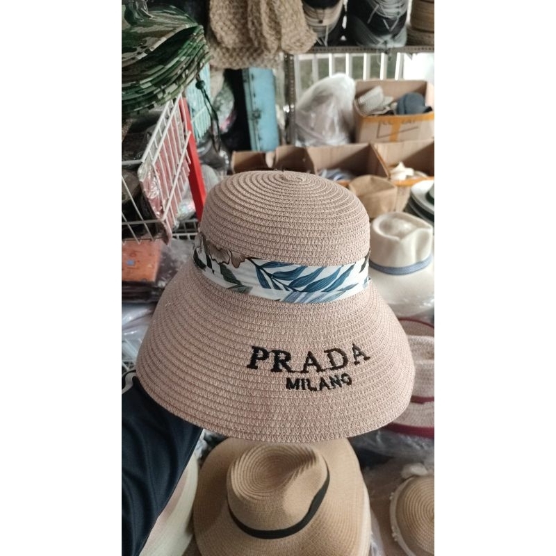 Topi Pantai Bordir Prada