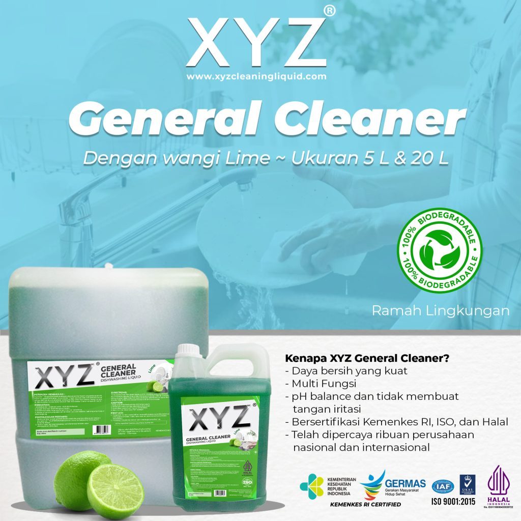 XYZ GENERAL CLEANER 5 liter - Sabun Cuci Piring Multifungsi
