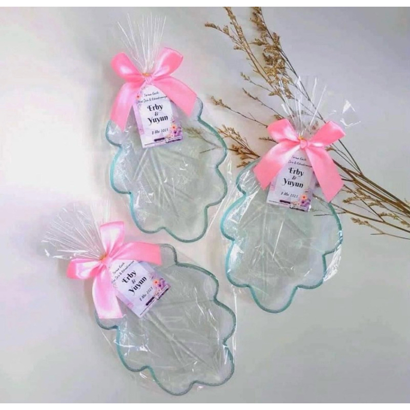 SOUVENIR MANGKOK DAUN KACA MANGKOK MURAH SOUVENIR WEDDING PERNIKAHAN LAHIRAN