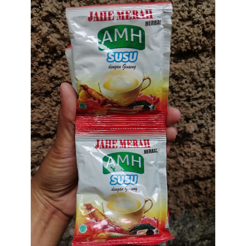 

AMH Jahe Merah Susu Herbal 1 Renceng isi 10 Sachet