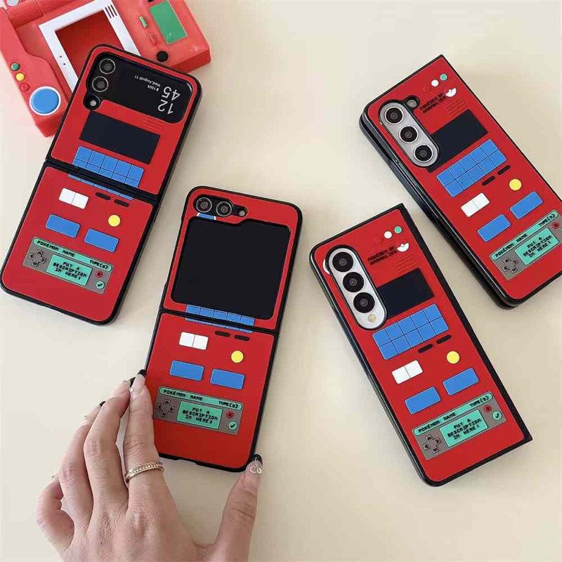 Case Samsung ZFOLD7 ZFLIP7 Mainan Gameboy Jadul Unik Silicone Timbul Cute Kekinian Viral Murah Imut 