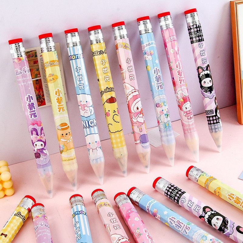 

pensil besar cinamorol kuromi melody pocha kayu stationery