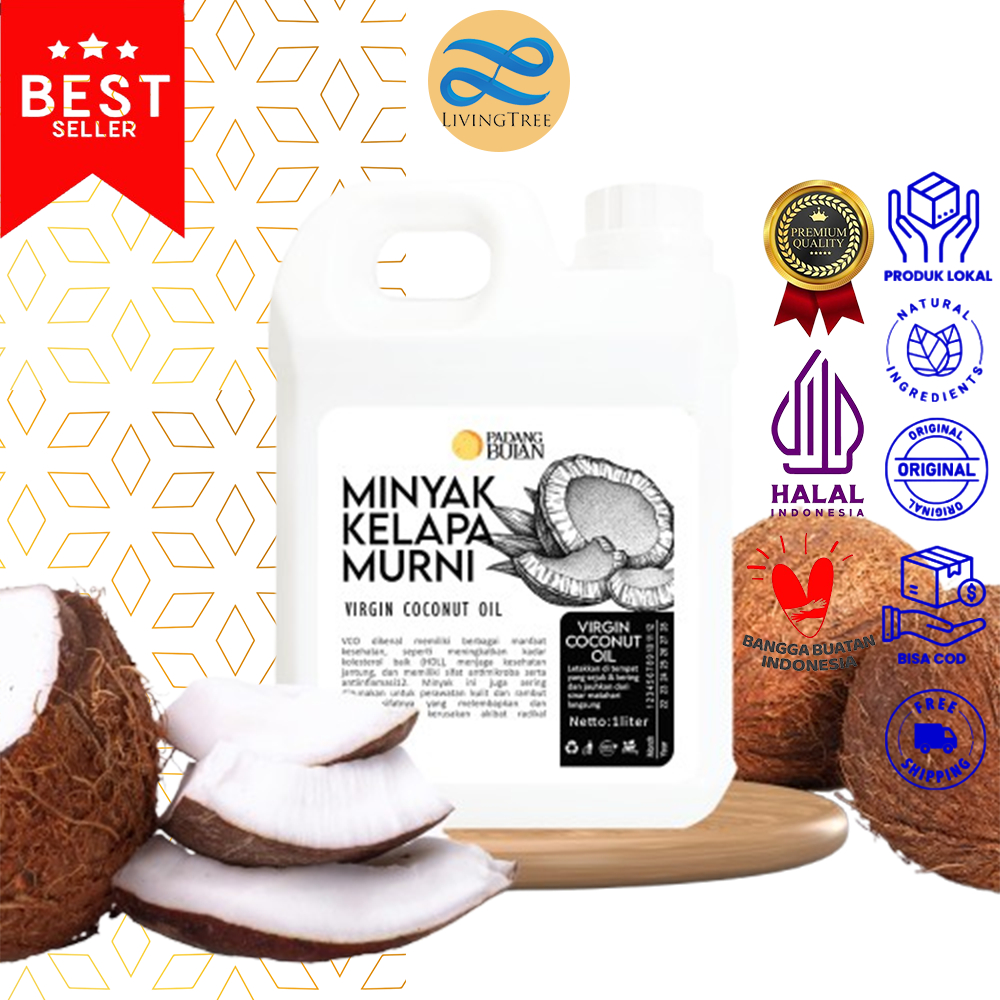 

Virgin Coconut Oil 1 Liter Premium Pure VCO Minyak Kelapa Murni - Padangbulan
