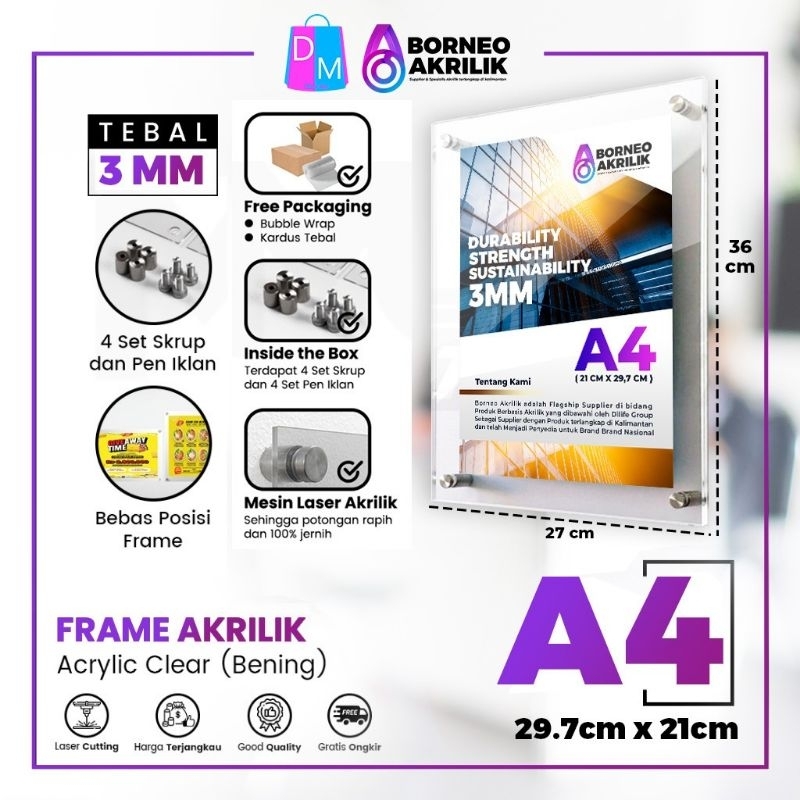 

3MM A4 FRAME FOTO AKRILIK POSTER DINDING ACRYLIC UKURAN A4 AKRILIK BIG SIZE AKRILIK DINDING LIFEHAUSE INDONESIA BORNEO AKRILIK BANJARMASIN FIGURA AKRILIK PRINT FOTO AKRILIK LEMBARAN TENT HOLDER