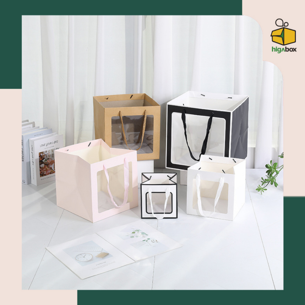 

Paper Bag Jendela Mika / Paper Bag Gift Kemasan Hadiah / Paper bag kado Ulang tahun / Paper Bag / Hampers bag / Gift Bag/ Paper bag Kado Hampers / Paperbag Motif Tebal Ukuran Besar / Paperbag Ivory 25X25X25 / Paper bag Gift Box Set Hampers 20X20X20 I AB01