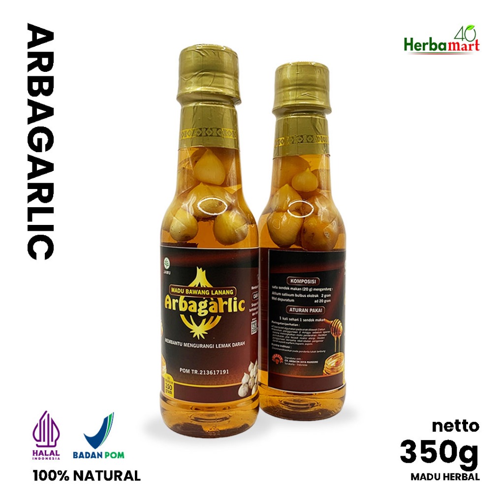 

Madu Herbal Bawang Lanang Mencegah Kolesterol Asam Urat Darah Tinggi Arbagarlic 350gr
