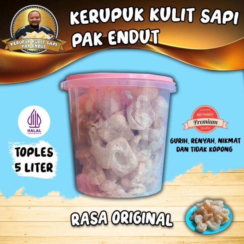 

kerupuk kulit sapi premium 5 liter toples