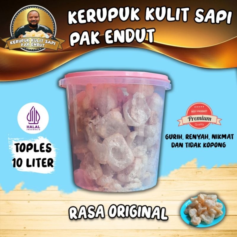 

kerupuk kulit sapi premium 10 liter toples