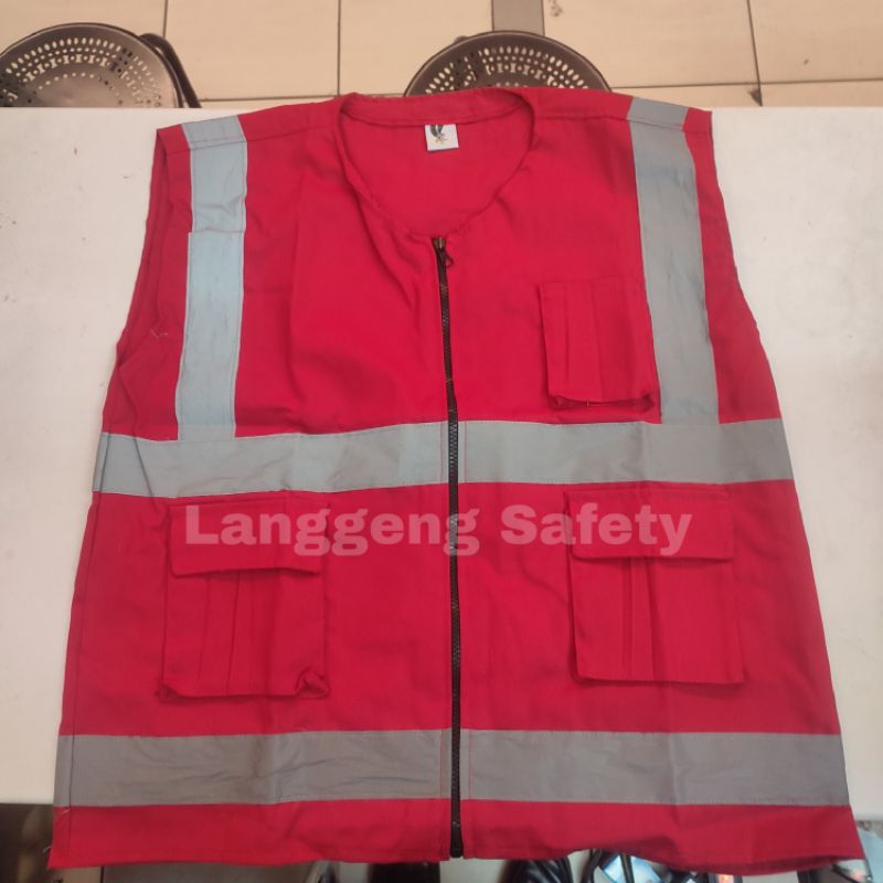 Rompi Safety / Rompi Safety Drill Merah