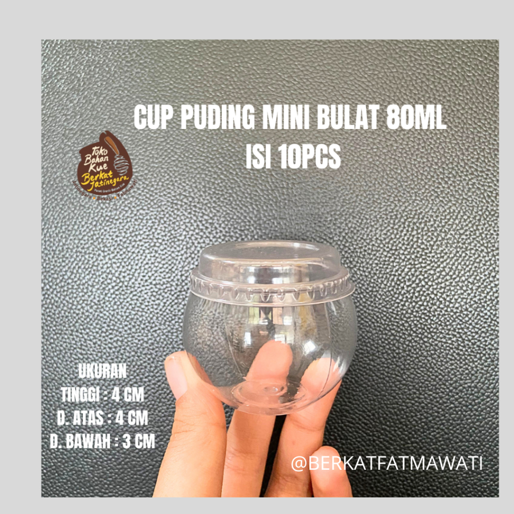 CUP PUDING MINI BULAT 80ML ISI 10PCS / CUP PUDDING BULAT LUCU / CUP PUDING 10 PCS