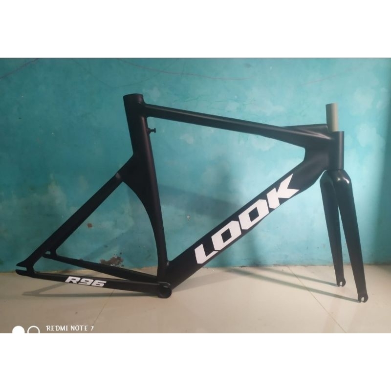 frame & fork fixie Look Hitam Doff dan Tsunami Siap Rakit