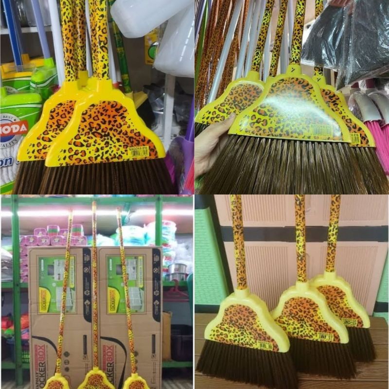 sapu plastik sapu lantai nagoya motif macan
