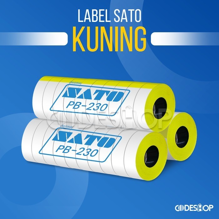 

Label Kuning Sato PB2-230 23x16mm / 23 x 16 mm / 2,3x1,6 cm 700 Pcs 2 Kolom