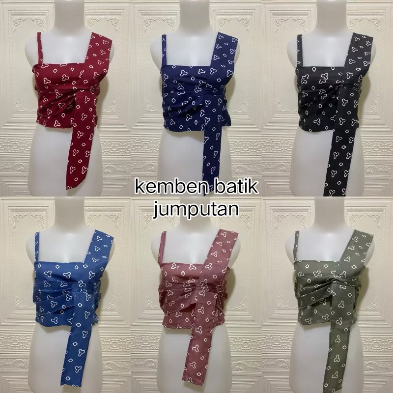 Kemben batik / tank top batik jumputan / outer batik kekinian