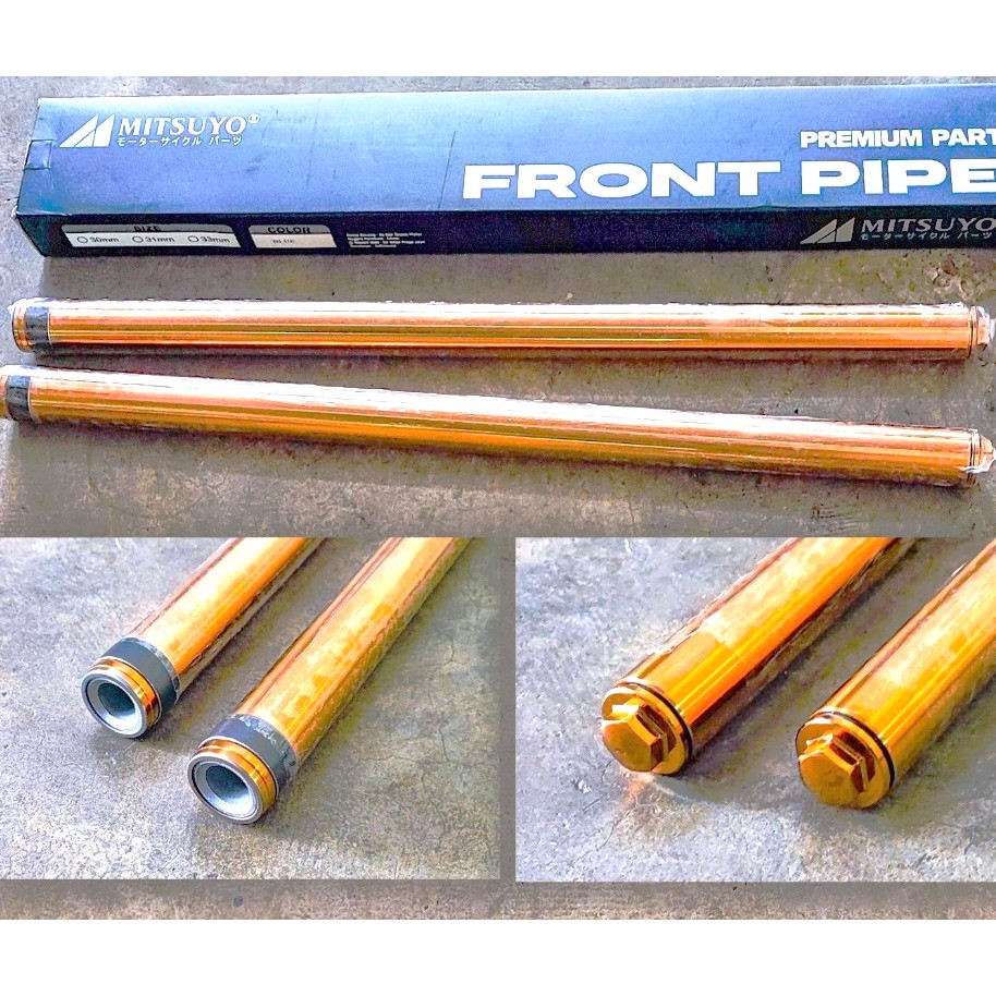 Linggisan As GOLD BLUE RAINBOW Shock Depan Ninja 150 R RR 33 mm Pipa As Skok