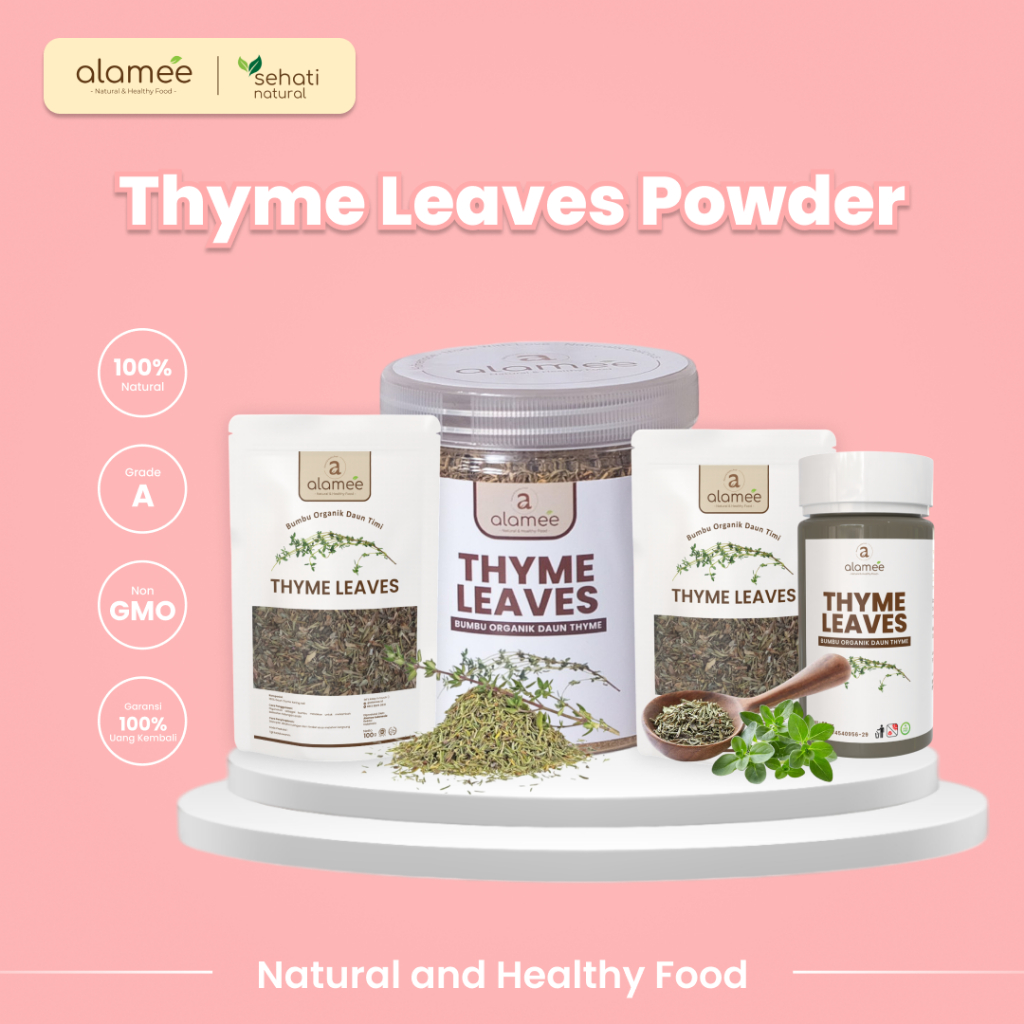 

ALAMEE Thyme Daun Kering Timi Dried Leaves Rimpang Rempah Murni Tanpa Campuran Bumbu Organik Alami