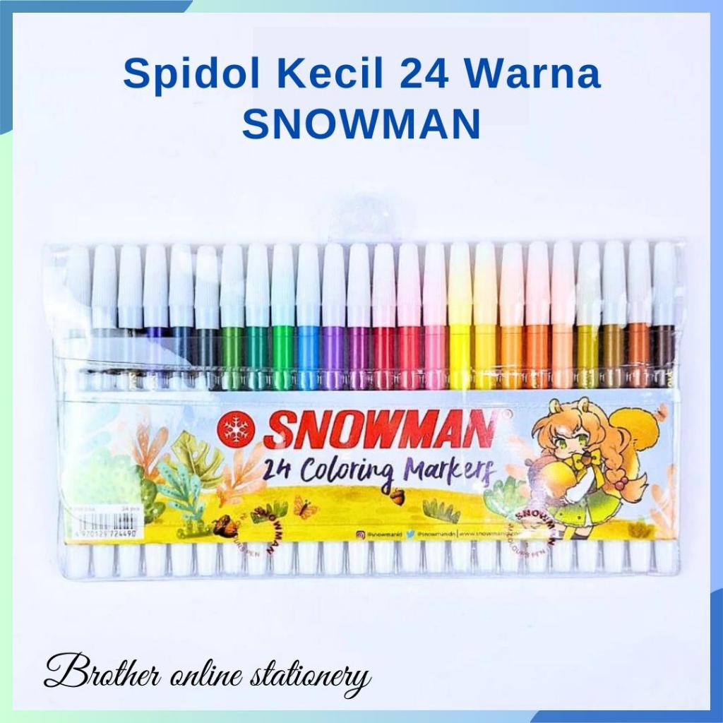 BOS Snowman Spidol 24 Warna Coloring Marker