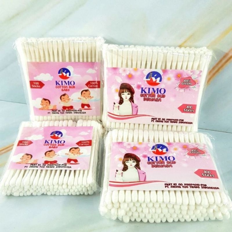 GROSIR_COTTON BUD KIMO 100 PCS - COTTON BUD BABY / COTTON BUD ANAK - DEWASA