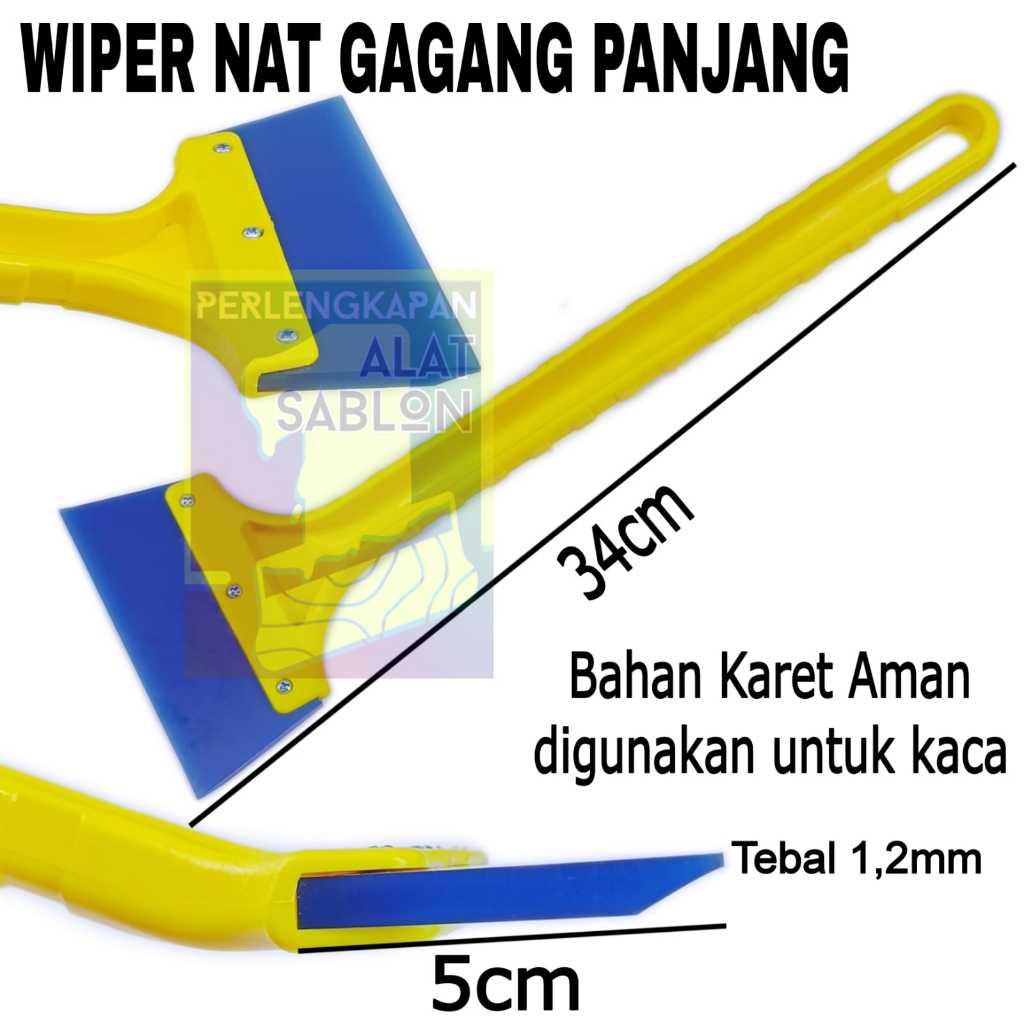 WIPER NAT GAGANG PANJANG PEMBERSIH KACA SCRAPPER KACA FILM
