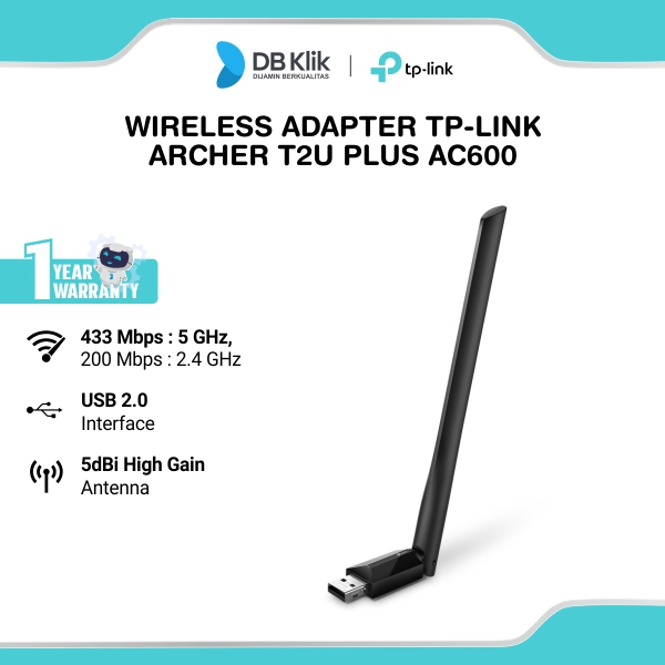 Tp-Link Wireless Adapter Tp Link Archer T2U Plus Ac600 - Tplink T2U+ Dual Band
