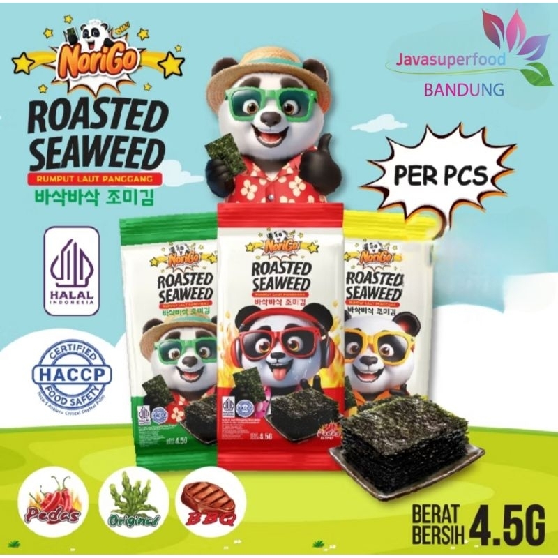 

[HALAL] NORIGO DOSIRAK RUMPUT LAUT PANGGANG ROASTED SEAWEED 9GR / SNACK NORI / SNACK RUMPUT LAUT