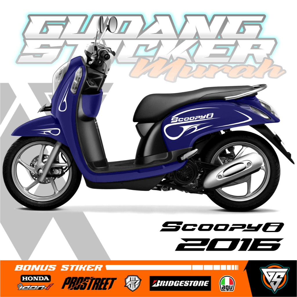 STRIPING CUTTING SCOOPY 2016 STIKER POTONG LIS HONDA
