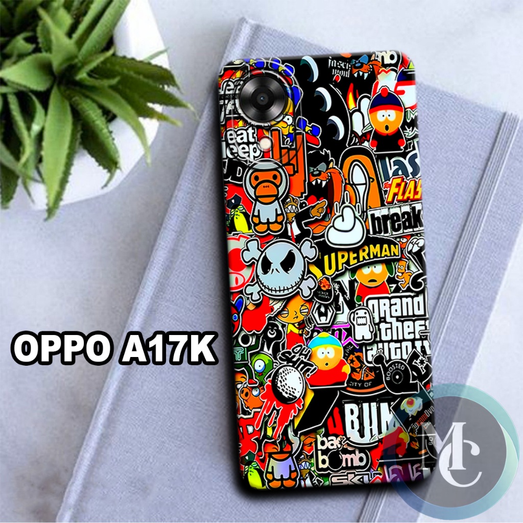 CC25/ Softcase karet lentur untuk oppo a17k/Motif karakter grafity/case oppo a17k/kesing oppo a17k/s
