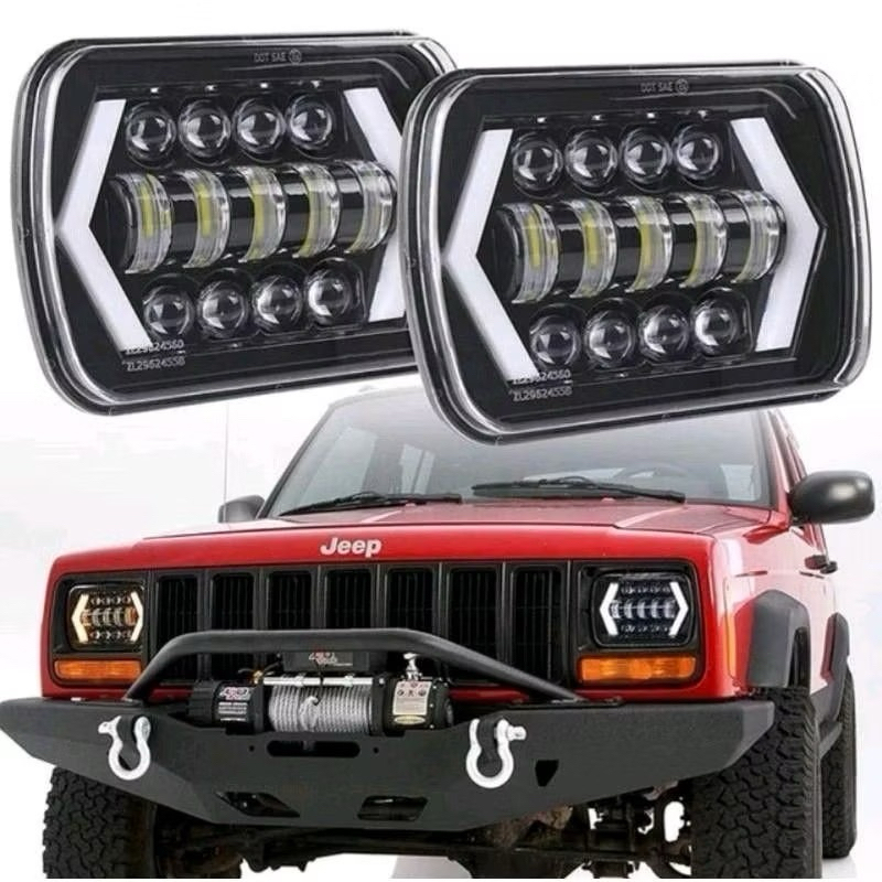 Lampu Daymaker Kotak 7 Inch Universal untuk Mobil dan Motor