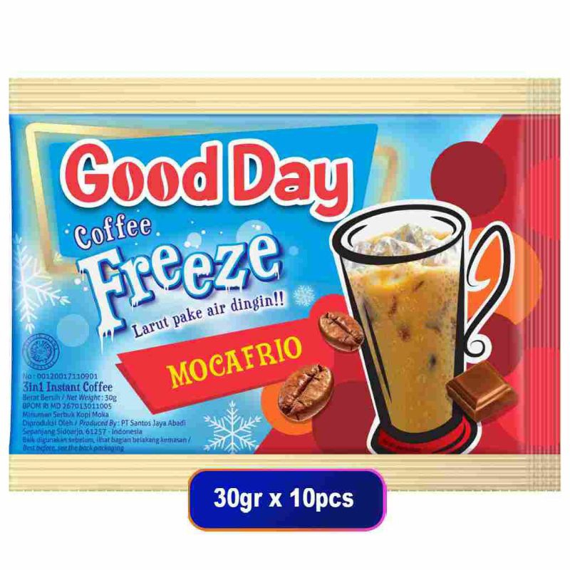 

Good Day Freeze Mocafrio 3in1 Instan Coffee | Kopi Good Day Freeze 30g Renceng