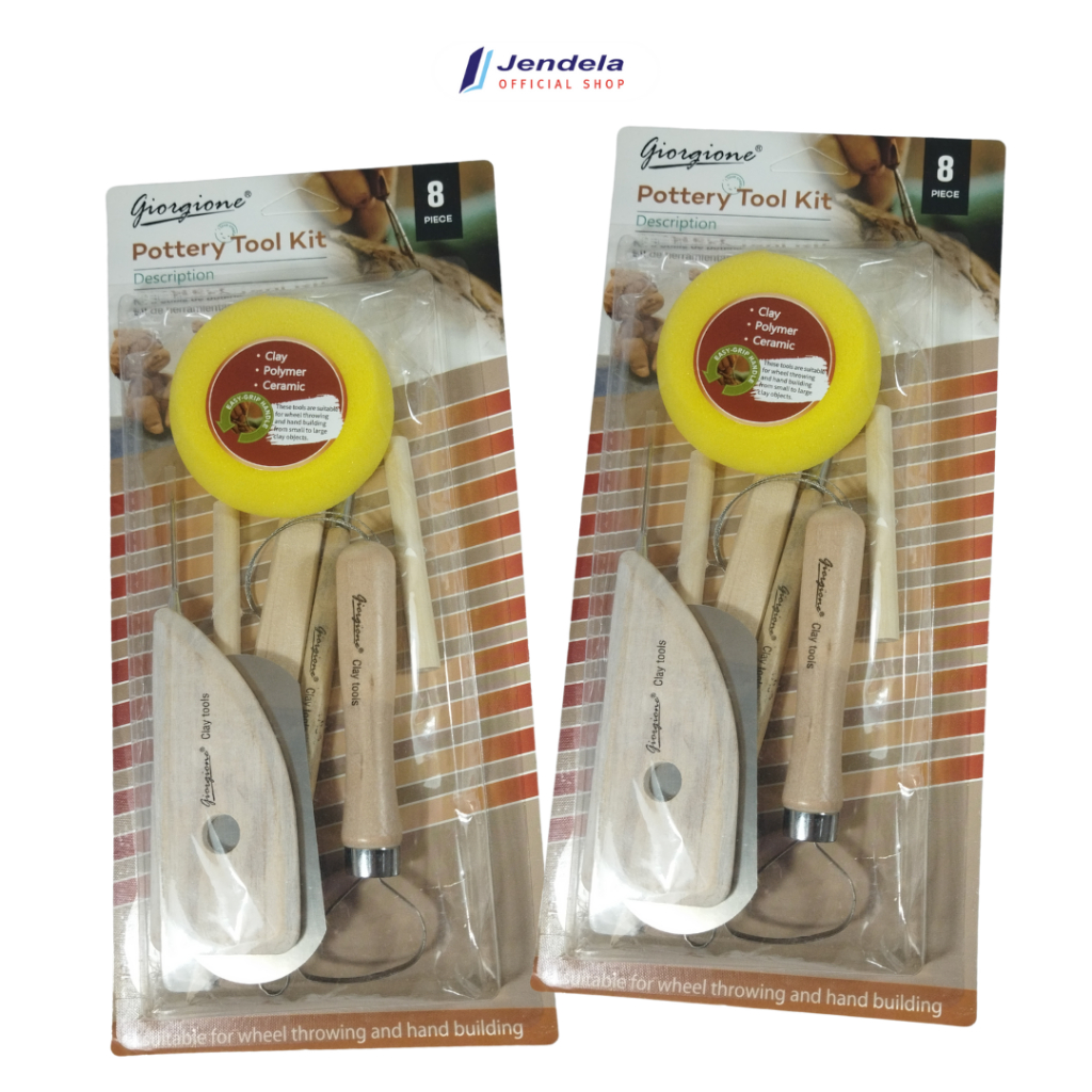 

Pottery Tool Kit Giorgione Alat Ukir Pahat Isi 8pcs Clay Sclupting Pottery Tool Alat Ukir Tanah Liat Modelling Clay Peralatan Seni ATK