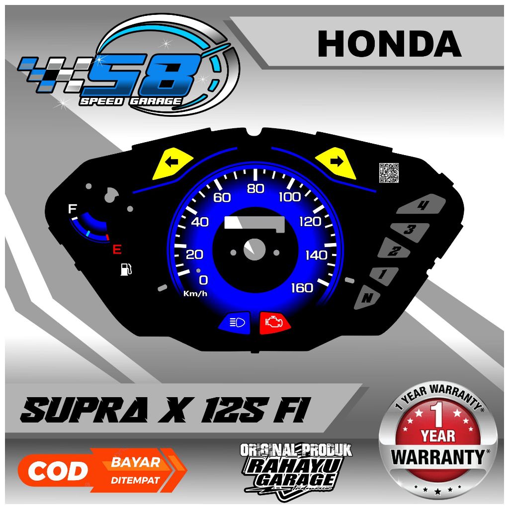 PAPAN SPEEDOMETER CUSTOM HONDA SUPRA X 125 FI