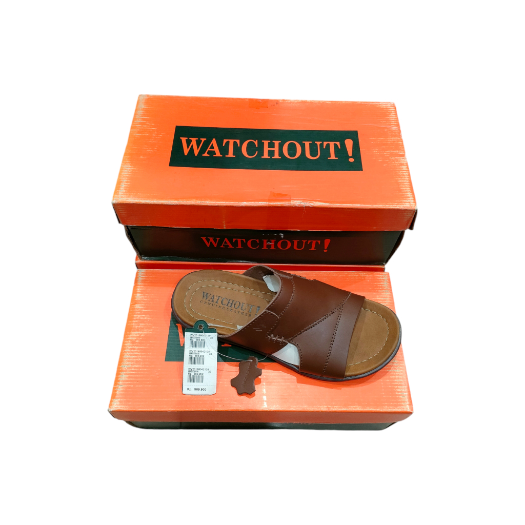 Sandal Slop Kulit Asli Pria Watchout Original