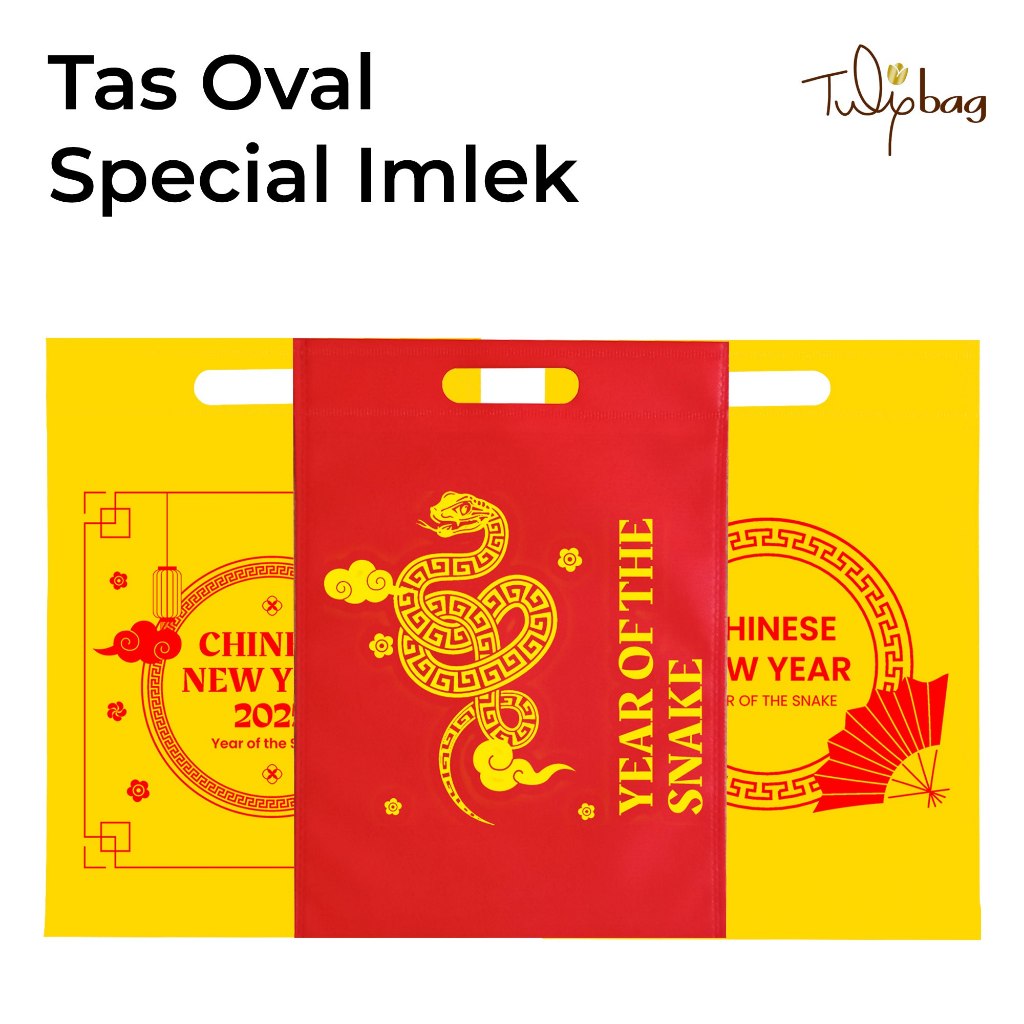 

Tulip - Tas Imlek Oval Spunbond/goodie bag imlek 75 GSM