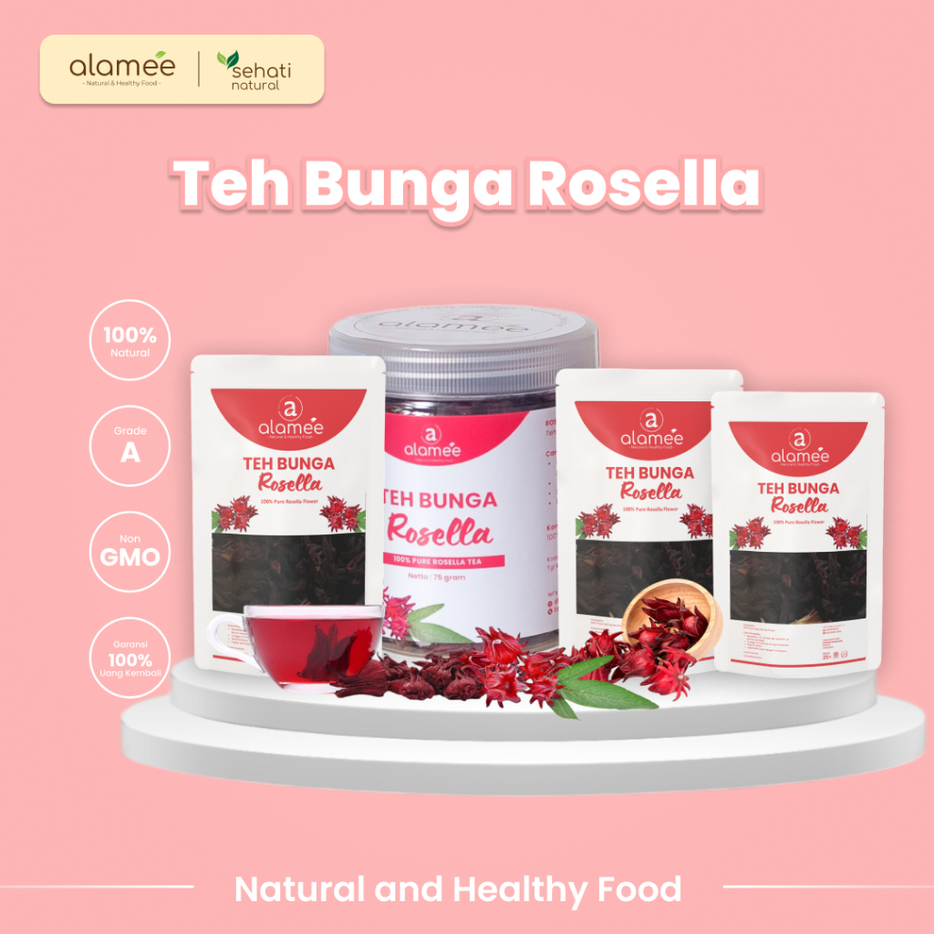 

Teh Bunga Organic Rosella Herbal Alami Tea Siap Saji Seduh Sehat 10gr