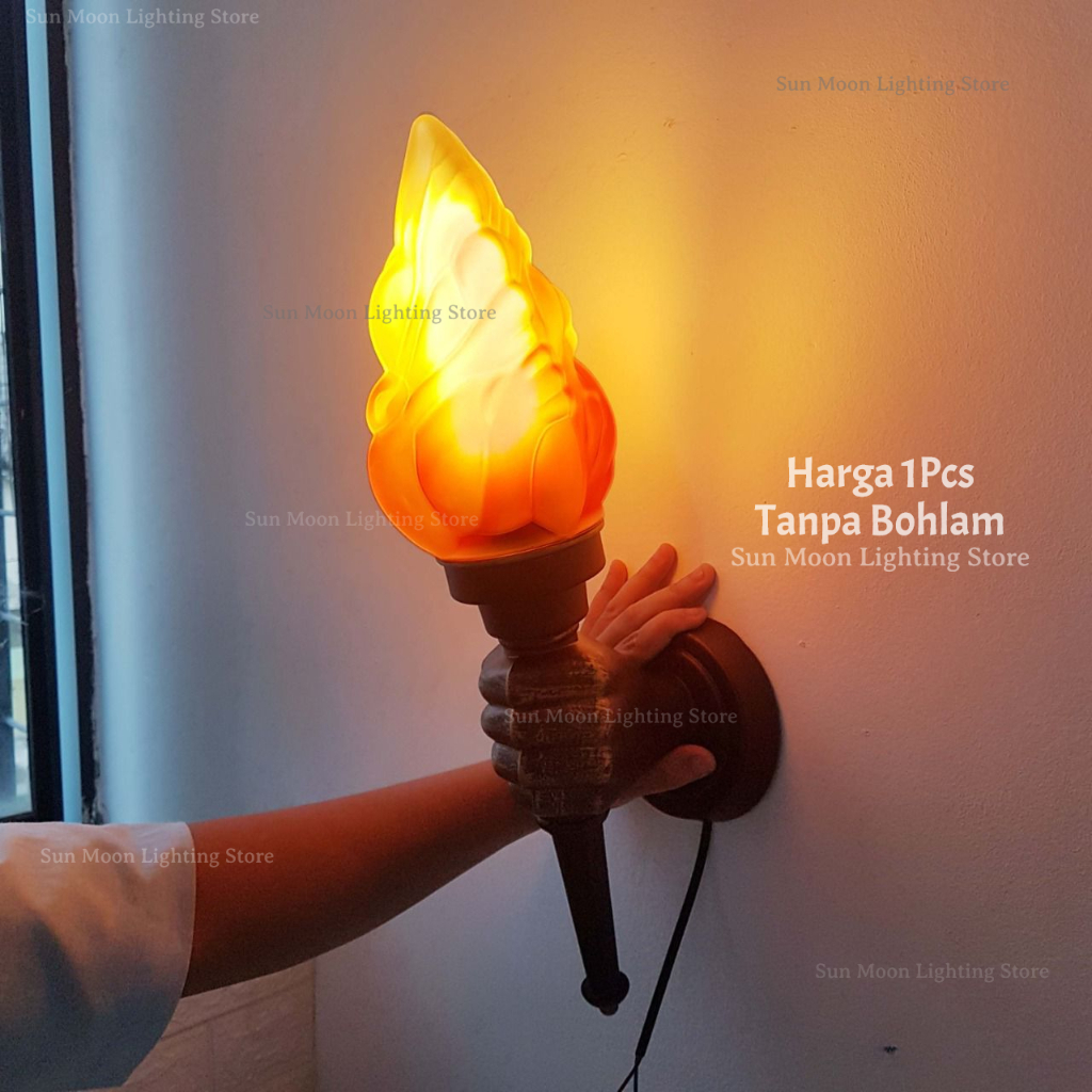 L1001 Lampu dinding taman pilar api obor waterproof vintage Hias Light